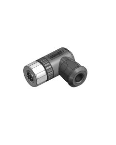 Female connector angled • M12x1 • Screw Termination • 5- pos. • Unshielded • Stainless Steel 1.4404