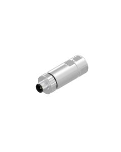 Stecker axial • M12x1 • Schraubanschluss • 4-pol. • Ungeschirmt • Power Steckverbinder • L-codiert