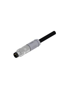 Male connector axial • A-coded • single ended • M8x1 • 3-pos. • 2 m • 0,25 mm² • TPU halogeenfree shielded • Shielded