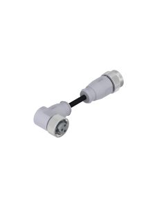 Female connector angled • Double ended • 7/8 • 2-pos.+PE • 0,6 m • 1,5 mm² • TPU halogeenfree high flexible • Unshielded
