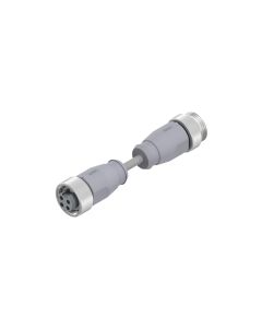 Female connector axial • Double ended • 7/8 • 4- pos. • 0,6 m • 1,5 mm² • PVC • Unshielded