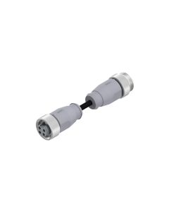 Female connector axial • Double ended • 7/8 • 4- pos. • 0,6 m • 1,5 mm² • TPU halogeenfree high flexible • Unshielded