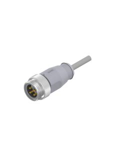 Male connector axial • single ended • 7/8 • 4- pos. • 2 m • 0,75 mm² • PVC • Unshielded