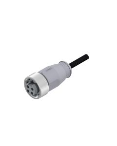 Female connector axial • single ended • 7/8 • 4- pos. • 2 m • 0,75 mm² • TPU halogeenfree high flexible • Unshielded