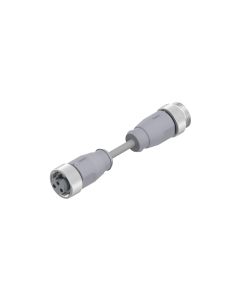 Female connector axial • Double ended • 7/8 • 2-pos.+PE • 0,6 m • 1,5 mm² • PVC • Unshielded