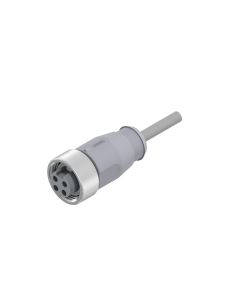 Female connector axial • single ended • 7/8 • 4- pos. • 2 m • 0,75 mm² • PVC • Unshielded