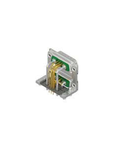 D-SUB Combination Dual Port • 7W2/7W2 • Dual Port Stift oben / Stift unten • Lötpin gewinkelt