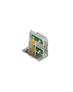 D-SUB Combination Dual Port • 7W2/7W2 • Dual Port Buchse oben / Buchse unten • Lötpin gewinkelt