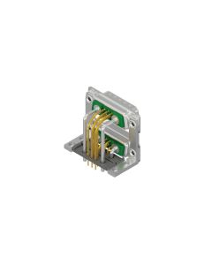 D-SUB Combination Dual Port • 7W2/7W2 • Dual Port Stift oben / Buchse unten • Lötpin gewinkelt