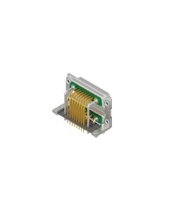 D-SUB Combination Dual Port • 17W2/17W2 • Dual Port Stift oben / Buchse unten • Lötpin gewinkelt