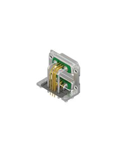 D-SUB Combination Dual Port • 7W2/7W2 • Dual port socket upper / Socket bottom • Solder pin angled
