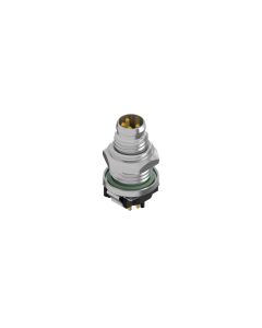 Flansch • Stecker axial • Hinterwandmontage • 4-pol. • 6 mm • A-codiert • THR • Geschirmt