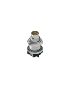 Flansch • Stecker axial • Hinterwandmontage • M8x1 • 3-pol. • 6 mm • A-codiert • SMT • Ungeschirmt