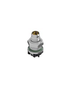 Flansch • Stecker axial • Hinterwandmontage • M8x1 • 4-pol. • 6 mm • A-codiert • SMT • Ungeschirmt
