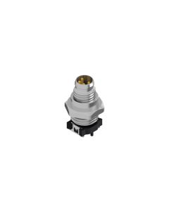 Flansch • Stecker axial • Frontmontage • M8x1 • 4-pol. • 9 mm • A-codiert • SMT • Ungeschirmt