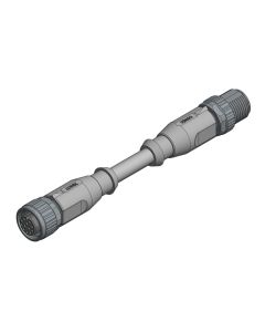Kupplung axial • A-codiert • Verbindungsleitung • M12x1 • 12-pol. • 3 m • 0,14 mm² • PVC