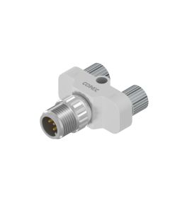 M12x1 • 2x Female connector M8x1 axial • 4- pos.
