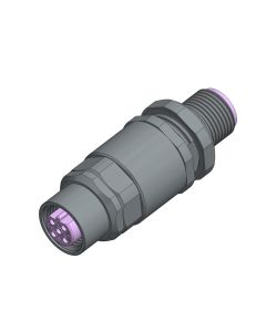 Flansch • Stecker axial • Positionierbar • M12x1 • 4-pol. • B-codiert • Schaltschrankdurchführung • Ungeschirmt  M16x1,5 • Ungeschirmt