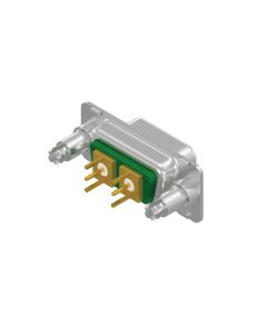 D-SUB Combination Standard • 2W2C  [○/○] • Socket • Panel mounted receptacle • 50 Ohm • Solder pin straight