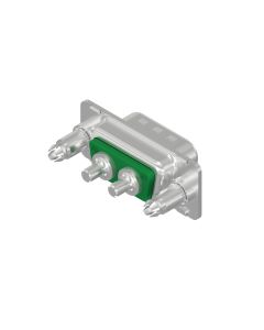 D-SUB Combination Standard • 2W2C  [○/○] • Stift • Einbaustecker • 50 Ohm • Crimp / Crimp abgewinkelt
