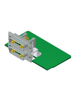 Micro TCA D-SUB • 7W2/7W2 • Dual port plug upper / Plug bottom • Solder pin angled