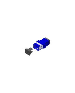 Fiber Optic Adapter, Single Mode, SC Simplex, Blue