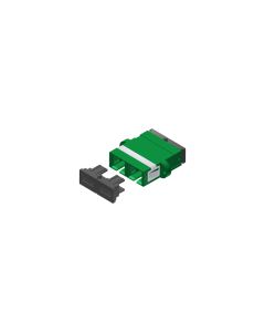 Fiber Optic Adapter, APC 8° = Single Mode, SC Duplex, Green