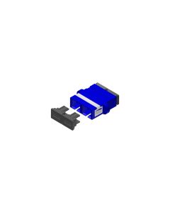 Fiber Optic Adapter, Single Mode, SC Duplex, Blue