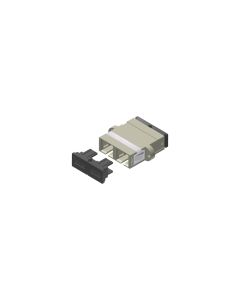 Fiber Optic Adapter, Multi Mode, SC Duplex, Beige