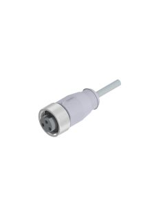 Female connector axial • single ended • 7/8 • 2-pos.+PE • 3 m • 0,75 mm² • PVC • Unshielded