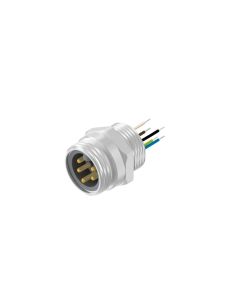 Sockets • Male connector axial • Front panel mounting • 7/8 • 4-pos.+PE • Wire • AWG18 • Unshielded  PG13,5