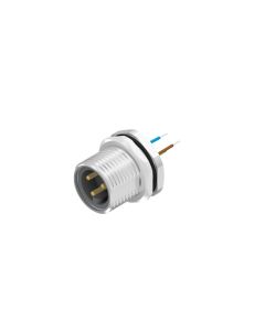 Sockets • Male connector axial • Back panel mounting • 7/8 • 2-pos.+PE • Wire • AWG18 • Unshielded