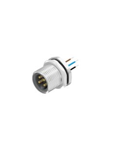 Sockets • Male connector axial • Back panel mounting • 7/8 • 4- pos. • Wire • AWG18 • Unshielded