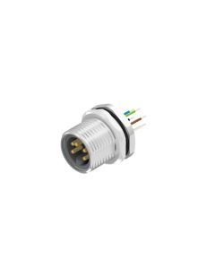 Sockets • Male connector axial • Back panel mounting • 7/8 • 4-pos.+PE • Wire • AWG18 • Unshielded