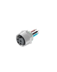 Sockets • Female connector axial • Front panel mounting • 7/8 • 4- pos. • Wire • AWG18 • Unshielded  PG13,5