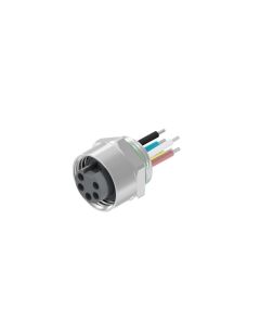 Sockets • Female connector axial • Front panel mounting • 7/8 • 4-pos.+PE • Wire • AWG18 • Unshielded  PG13,5