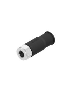 Female connector axial • M8x1 • Solder cup • 4- pos. • Unshielded • Zinc die cast