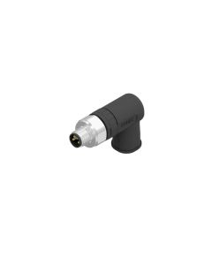 Male connector angled • M8x1 • Screw Termination • 4- pos. • Unshielded • Zinc die cast