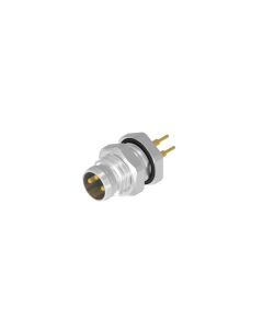 Flansch • Stecker axial • Hinterwandmontage • M8x1 • 3-pol. • 5,5 mm • A-codiert • Lötpin gerade • Ungeschirmt  M8x1