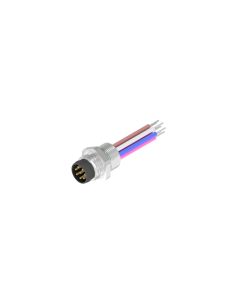 Flansch • Stecker axial • Frontmontage • M8x1 • 8-pol. • A-codiert • Litze • AWG26 • Ungeschirmt  M8x1