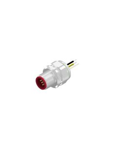 Sockets • Positioning • M12x1 • 5- pos. • A-coded • Wire • AWG24 • M16x1,5 • Male connector axial • 0,5 m