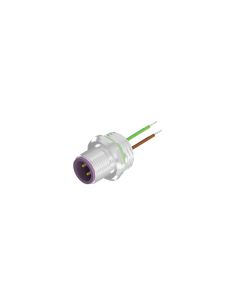 Sockets • Male connector axial • Front panel mounting • M12x1 • 4- pos. • B-coded • Wire • AWG24 • Shielded  PG9 • 0,5 m • Shielded