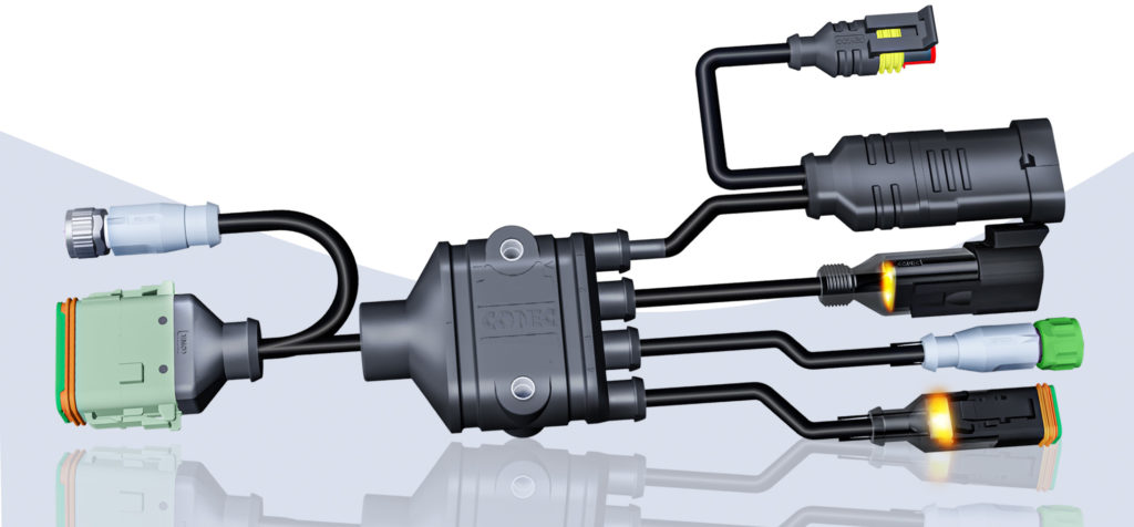 Connectors for agricultural and construction machinerey