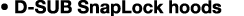 • D SUB SnapLock hoods 