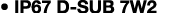 • IP67 D SUB 7W2