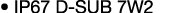 • IP67 D SUB 7W2
