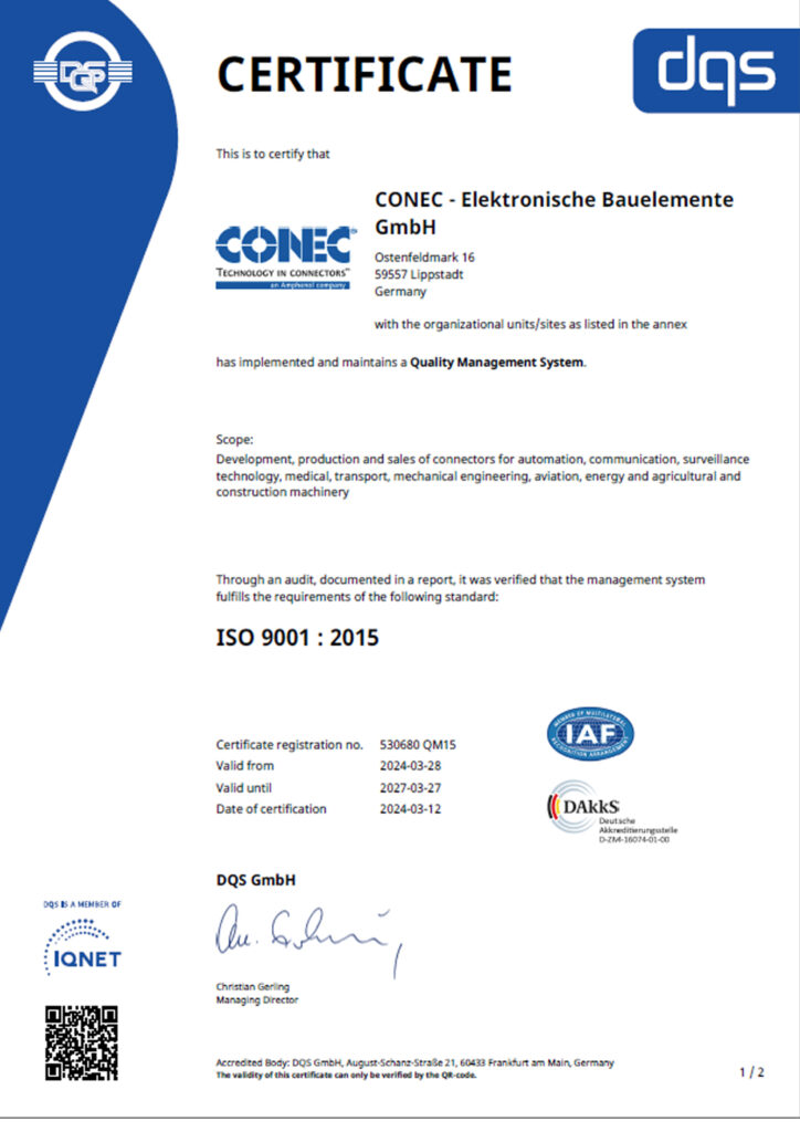 Comcert Certificates - CONEC