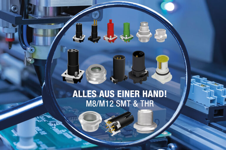 M8/M12 Isolierkörper & Gehäuse mit SMT/THR Anschlusstechnik
